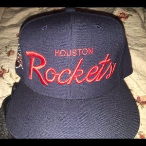 Houston Rockets Leather StrapBack Hat